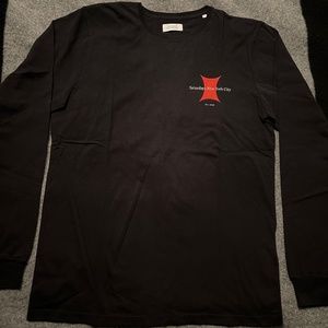 SATURDAYS NYC Super Ellipse Black L/S T-Shirt LARG